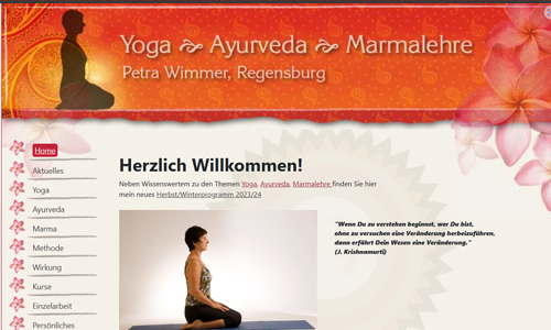 Yoga - Ayurveda - Marmalehre Petra Wimmer